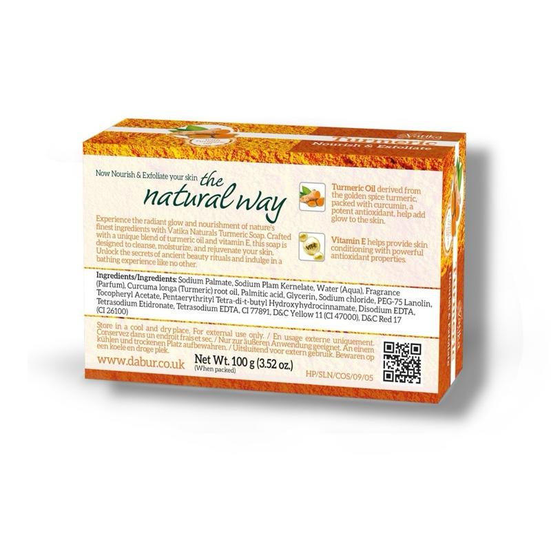 Turmeric Soap Bar for Face & Body – Fades Dark Spots & Acne Scars, Brightens Skin, Natural Glow Skincare – Vatika 100g - Viral Daily Gentle Radiant Restore Sensitive