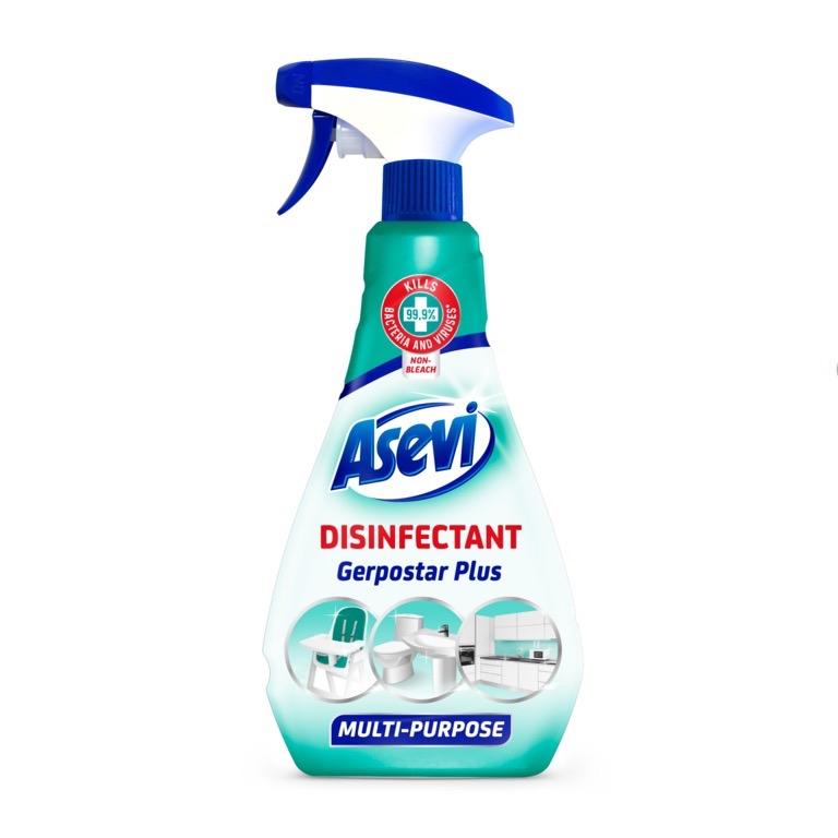Multi Surface Disinfectant & Cleaning Spray 750ml | Kills 99.9% Of Germs, Bacteria, Virsues & Fungus - Spanish Household Cleaner | Antibacterial Spray | Surface Sanitiser | Disinfectant | Kitchen Bathroom Home | Streak-Free Cleaning - Baby Safe Asevi