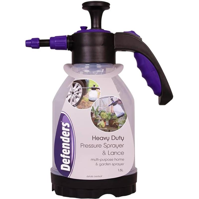 Pressure Pump Sprayer With Lance 1.5L Auto Vehicle / Garden Car Pre Wash, Snow Foam Wash And Wax Heavy Duty, Pressure Control Valve, Adjustable Nozzle, Chemical Resistance, Cleaning, Pesticides Detailing, Valeting, Car Wash, Measurements, Home, Hand Pump
