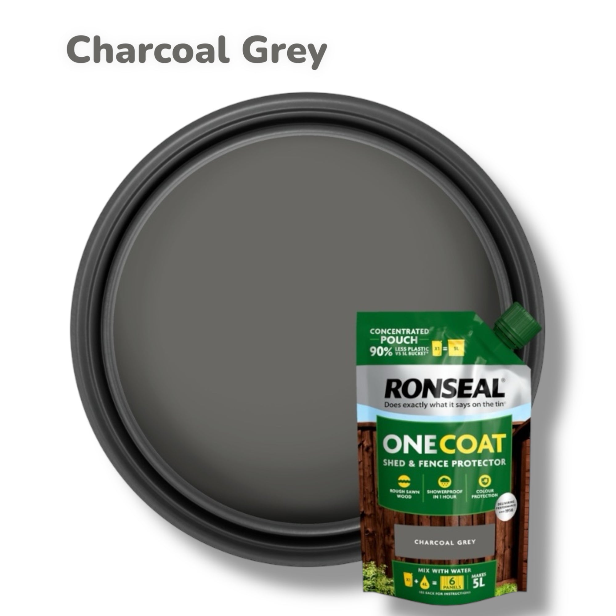 Ronseal One Coat Fence & Shed Paint 950ml Concentrate - Just Add Water - Makes 5L