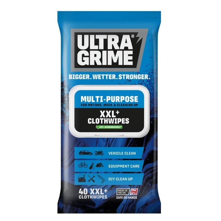 UltraGrime Pro Multiuse Wipes – XXL Strong, Durable & Long-Lasting Cloth Wipes for Grease, Paint, Oil, Silicone, Adhesives & More – Safe for All Surfaces & Skin – Stays Wet for Over 1 Hour – 40 XXL Wipes – Perfect for Mechanics, Builders, Decorators clean