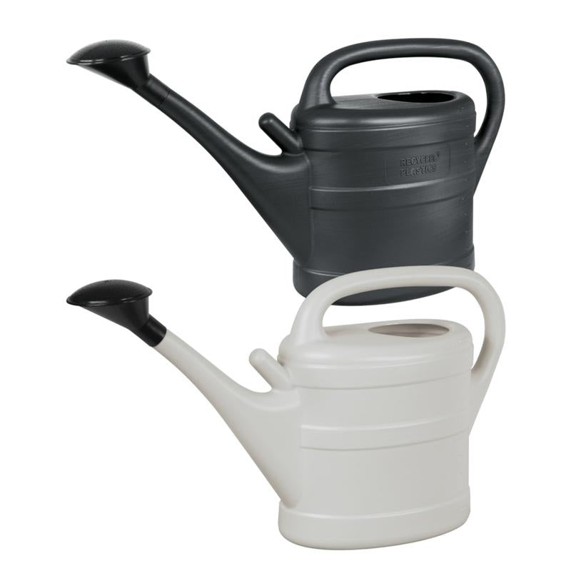 10L Recycled Watering Can for Garden Plants | Eco-Friendly Durable Plastic with Removable Rose | Easy to Use Large Capacity Outdoor Watering Can - Green & Home