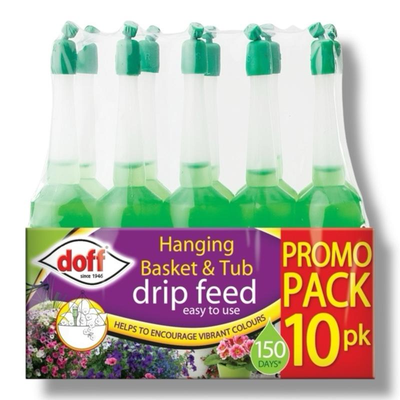 Plant Feeders Pack of 10 – Hanging Basket & Tub Plant Food for Healthy Growth & Vibrant Blooms – Doff