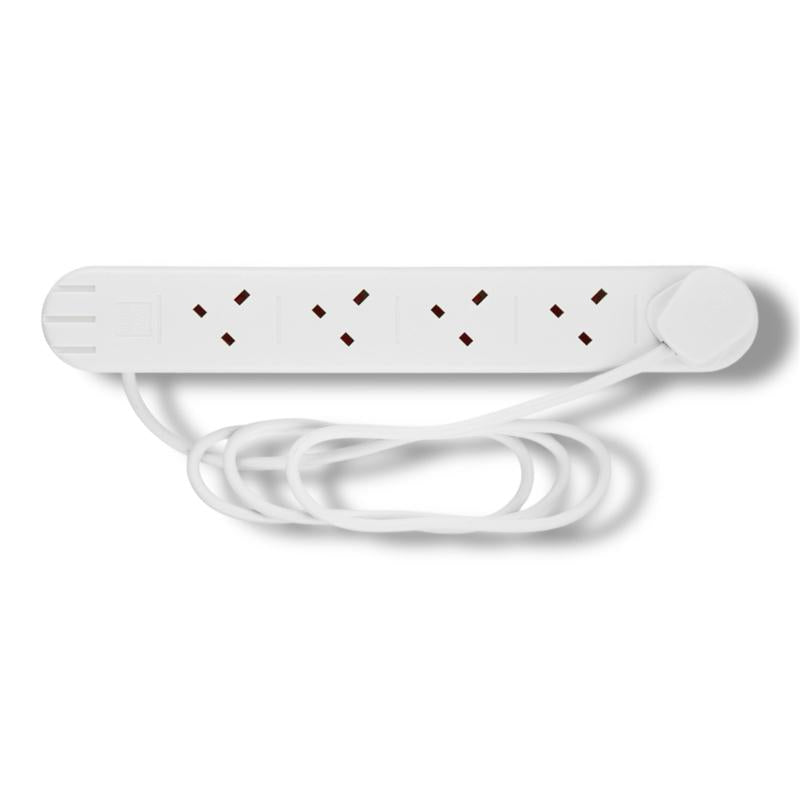 10 Way Extension Lead 1m White with Multiple Sockets and Durable Surge Protection for Home and Office Use - Securlec | House Hold, Socket, Portable, Stand protector plug tower