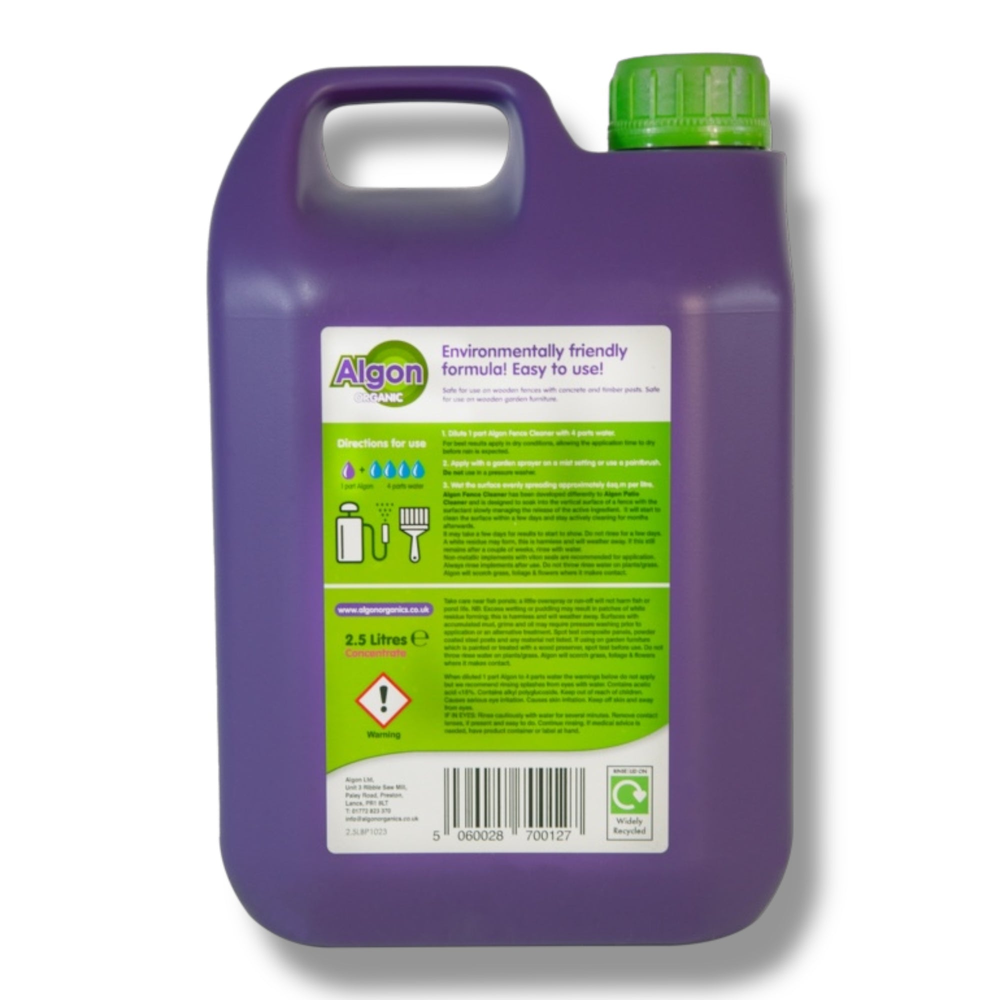 Algon Fence Cleaner Concentrate 2.5L - Non Scrub Formula