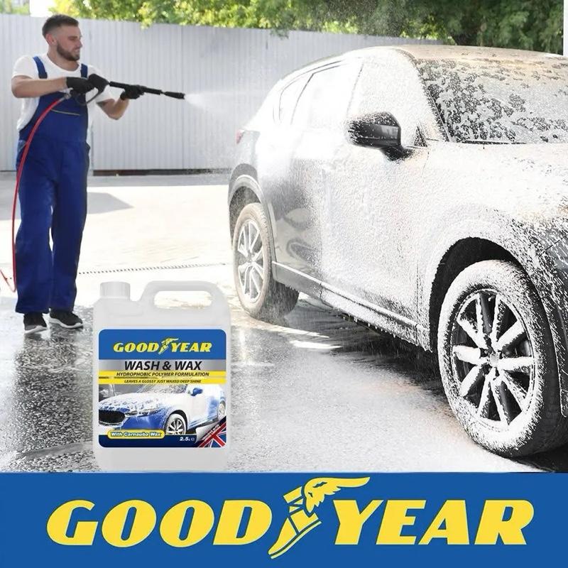 Car Wash & Wax Shampoo 2.5L | Cleans, Shines & Protects Vehicle Paintwork | Goodyear Auto Detailing Formula | Car Valeting | Cleaning - Car Care