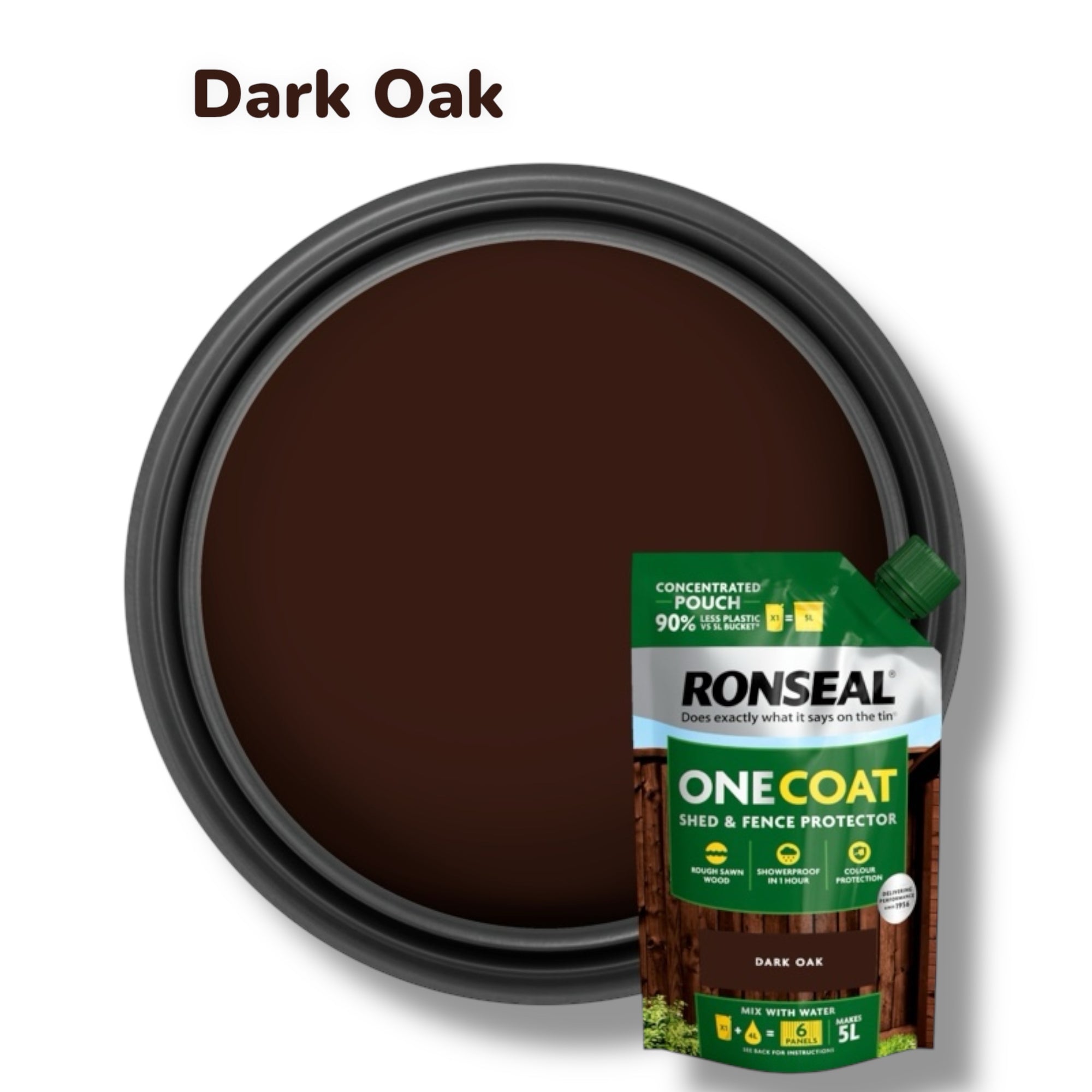 Ronseal One Coat Fence & Shed Paint 950ml Concentrate - Just Add Water - Makes 5L