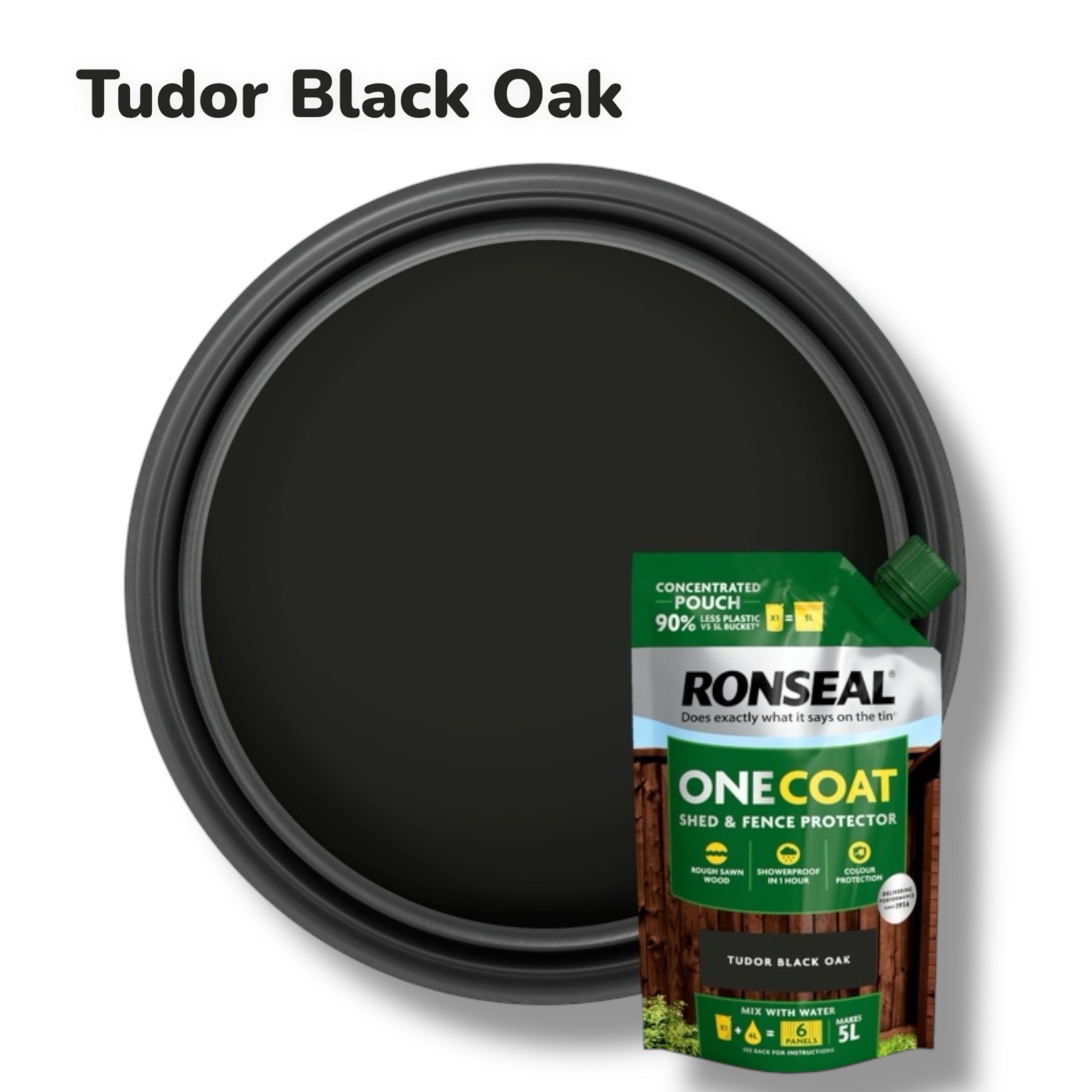 Ronseal One Coat Fence & Shed Paint 950ml Concentrate - Just Add Water - Makes 5L