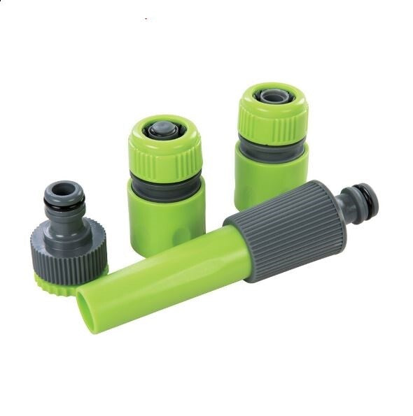Marksman Garden Hose 1/2” Reinforced With 4 Pc Attachments - PVC 15/30/50 Meters