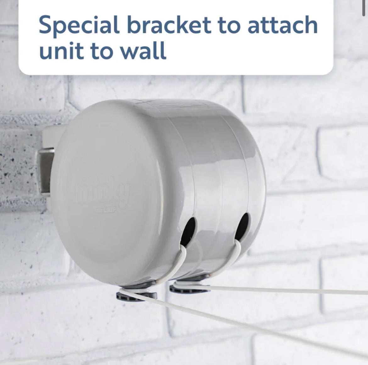 Minky 30m Retractable Washing Line Reel - Minky Sure Grip | Wall Mounted
