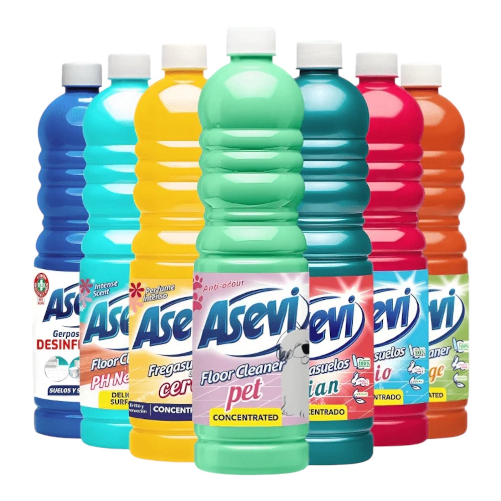 Asevi Floor Cleaners 1L – Orange, Pet, pH Neutral & Multi-Surface Cleaning Solutions - Spanish Cleaning Products