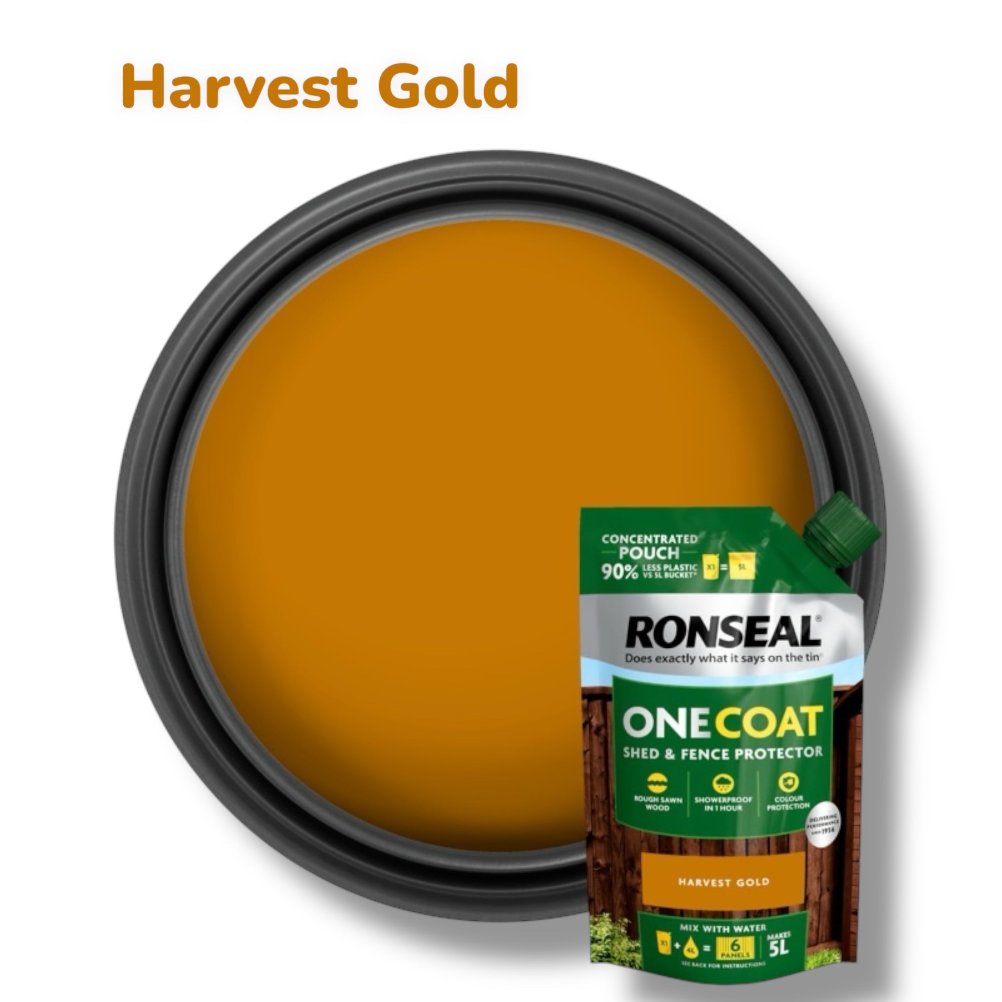 Ronseal One Coat Fence & Shed Paint 950ml Concentrate - Just Add Water - Makes 5L