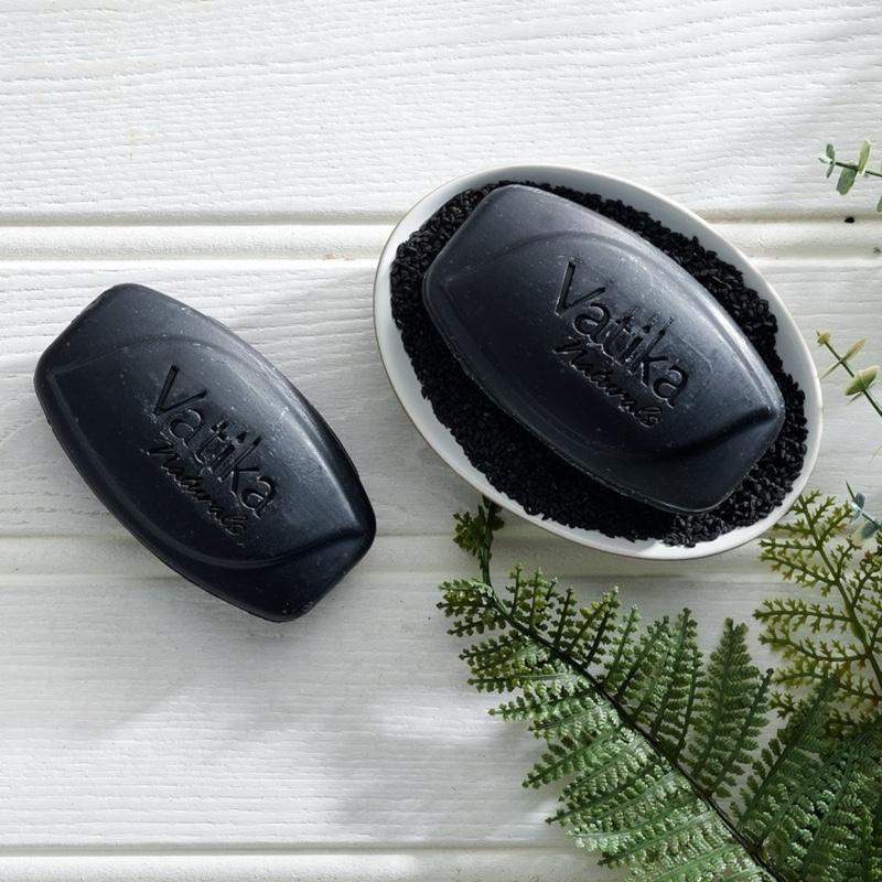 Natural Black Seed Soap - Dabur Vatika Deep Cleansing & Nourishing Herbal Soap with Antioxidants for Healthy Skin Body Care Antibacterial Clear Gentle Radiant Comfort Cleanser Body Wash
