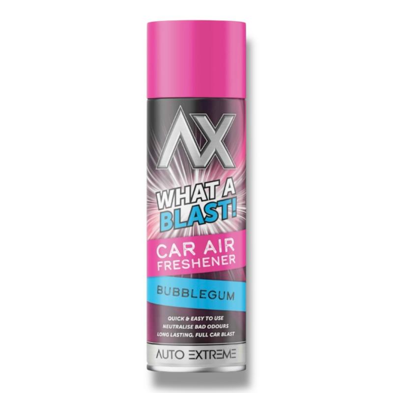 AX Bubblegum Blast Can Spray 500ml – Long Lasting Car Air Freshener | Refreshing Sweet Scent | Easy to Use Interior Deodoriser for Car Valeting, Detailing & Everyday Use