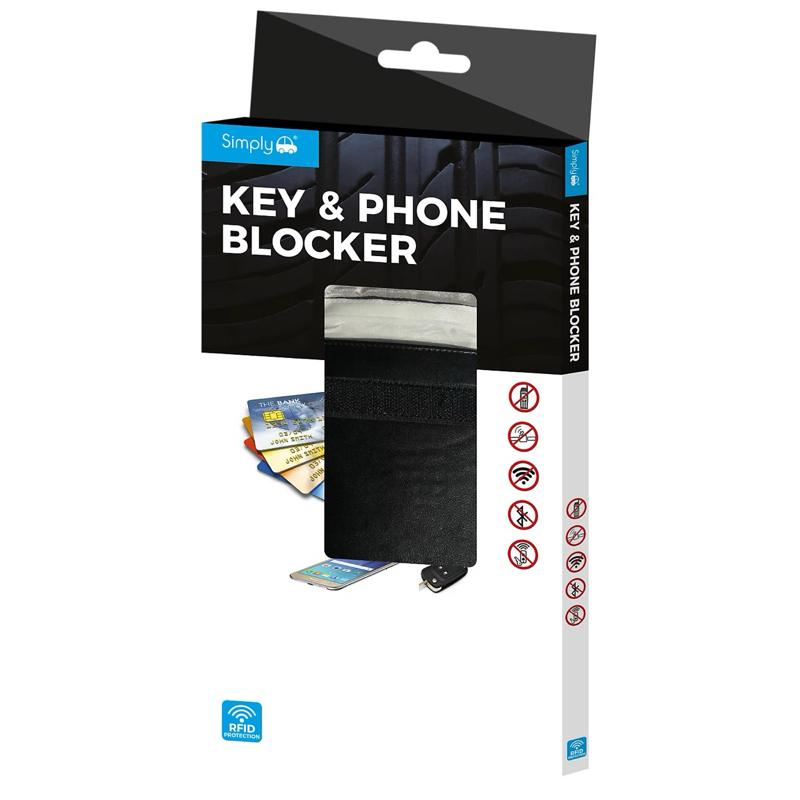 Simply RFID Key & Phone Signal Blocker Wallet Pouch | Car Key Signal Protection UK | RFID Faraday Shell for Phone & Key Privacy | Blocks Bluetooth, NFC, Wi?Fi & GPS
