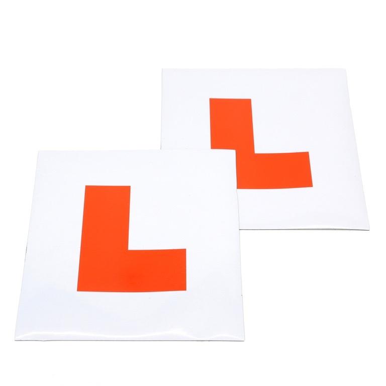2x Magnetic L Plates | For Learner Drivers | UK Standard | Weather Proof | New Driver | Visibility | 2 Pack | Stick On and Stick Off | High Quality | Secure