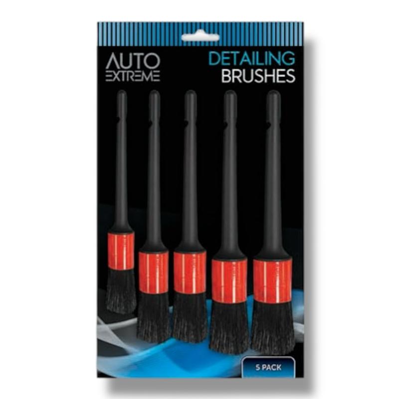 Auto Extreme Car Detailing Brushes Set – 5 Pack | Soft Bristle Cleaning Brushes for Interior, Exterior, Wheels, Vents & Trim | Scratch-Free Auto Detailing Tools, Car Wash, Interior Care