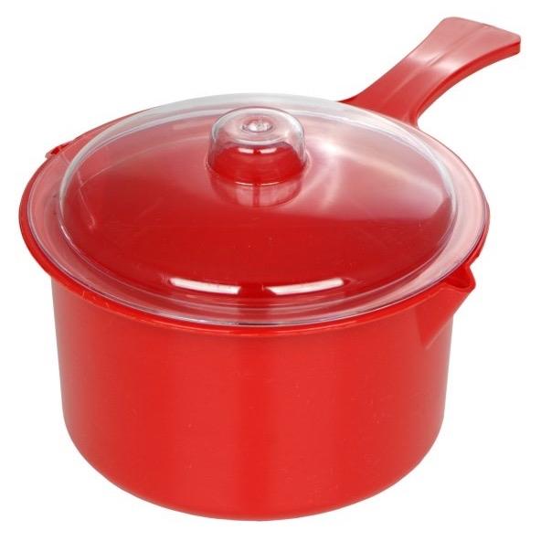 Microwave Saucepan & Lid 0.85L – Lightweight Cooking Pot Convenient & Versatile Cooking. Mess Free Kitchen Pot. Cookware. Ideal For Noodles, Pasta Soup, Porridge, Sauces and More. Dishwasher And Microwave Safe