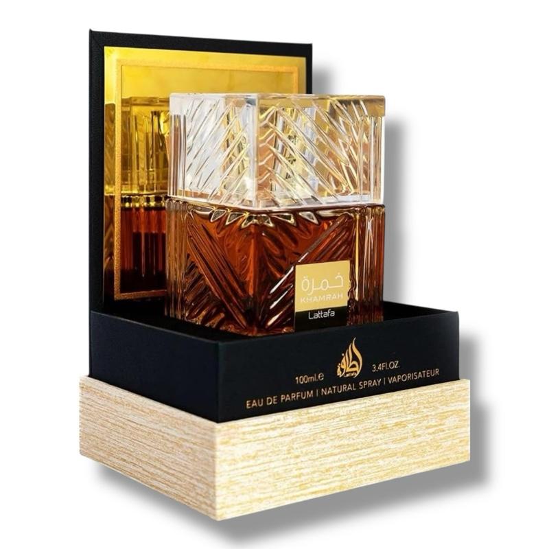 ORIGINAL Lattafa Khamrah 100ml EDP – Unisex Arabian perfume with warm spice, sweet praline, vanilla, oud & amber. Long-lasting luxury scent