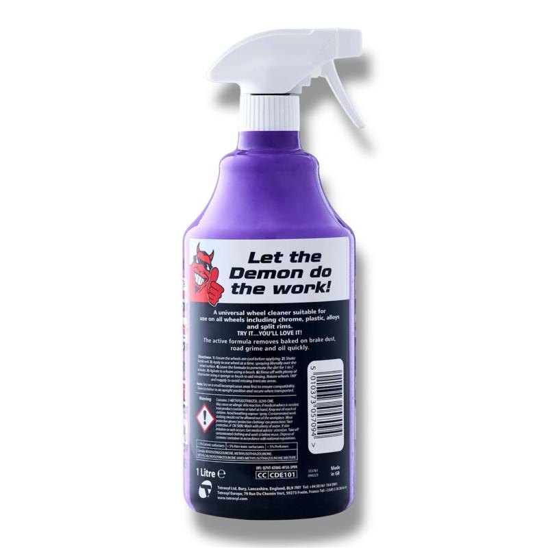 Wheel Cleaner 1L Foaming Cleaner CarPlan Demon Wheels – Powerful Alloy & Wheel Cleaner for a Spotless Shine | Valeting | Detailing | Car Wash | Pre Wash Wheel Cleaner | Spray | Auto Cleaning | Automotive products
