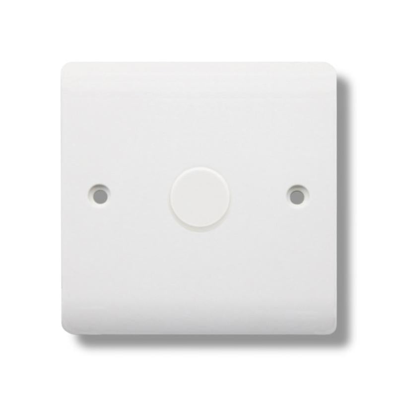 Securlec 1 Gang 2 Way Dimmer Switch Curved Edges – Smooth & Adjustable Lighting Control, Mood Lighting, Works With Another Switch, Sleek, Modern, Curved plug