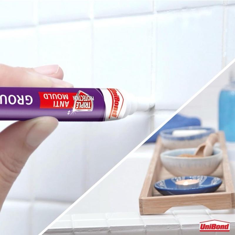 Grout Reviver Pen for Wall Tiles | Ice White 7ml | Anti-Mould | Easy Tile Makeover | UniBond
