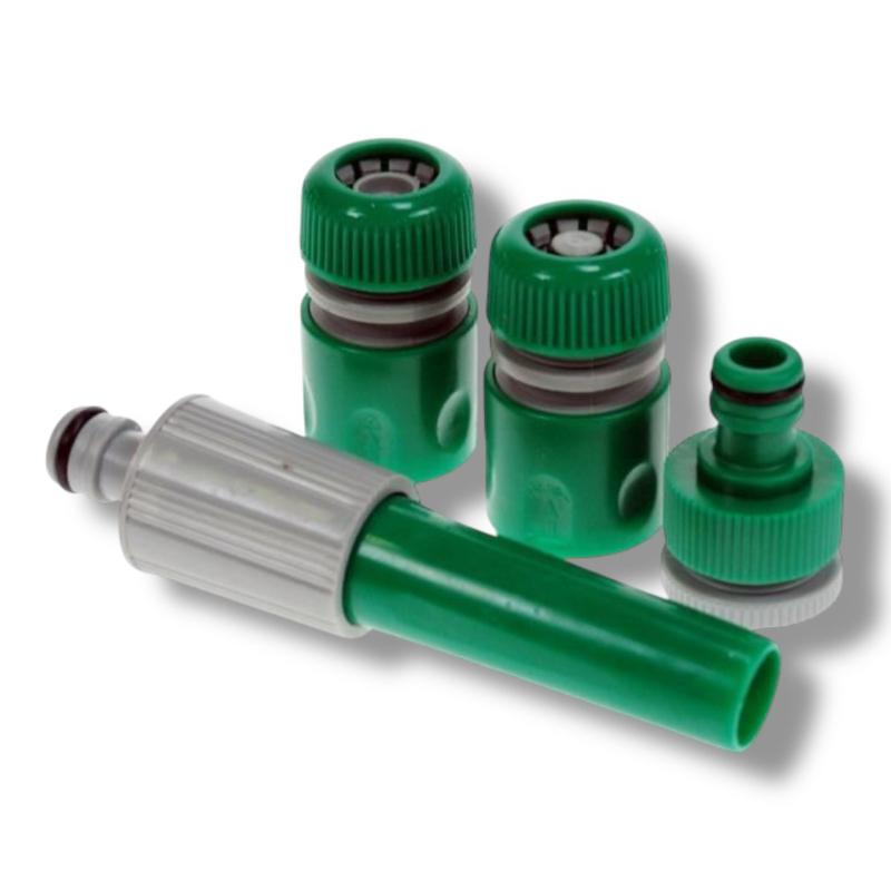 30m Garden Hose with Adjustable Spray Nozzle And Tap Fittings | Durable Flexible Watering Hose Set for Gardens, Lawns & Patios | Universal Tap Fittings for Easy Connection - Garden Essentials- Gardeing