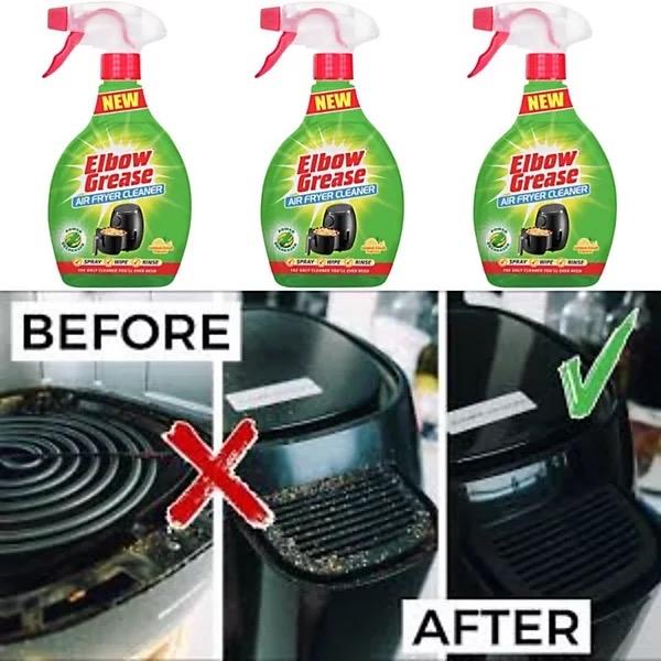 Air Fryer Cleaner Lemon Fresh 500ml – Powerful Degreasing l Elbow Grease | Cleaning Household Spray | Scented | Safe To Use On Air Fryer | Soray Wipe Rinse Formula | Fast Easy Clean