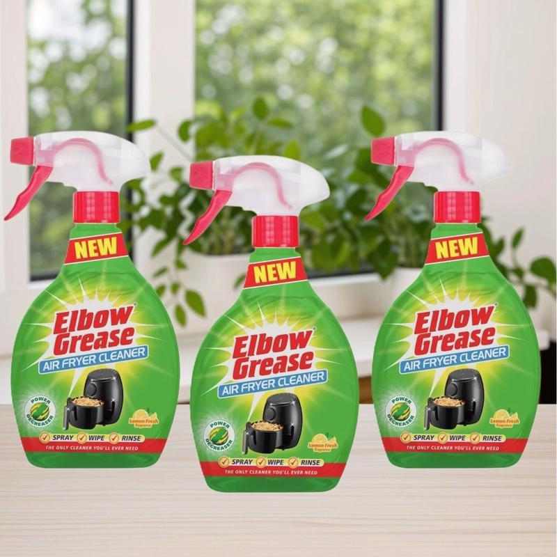 Air Fryer Cleaner Lemon Fresh 500ml – Powerful Degreasing l Elbow Grease | Cleaning Household Spray | Scented | Safe To Use On Air Fryer | Soray Wipe Rinse Formula | Fast Easy Clean