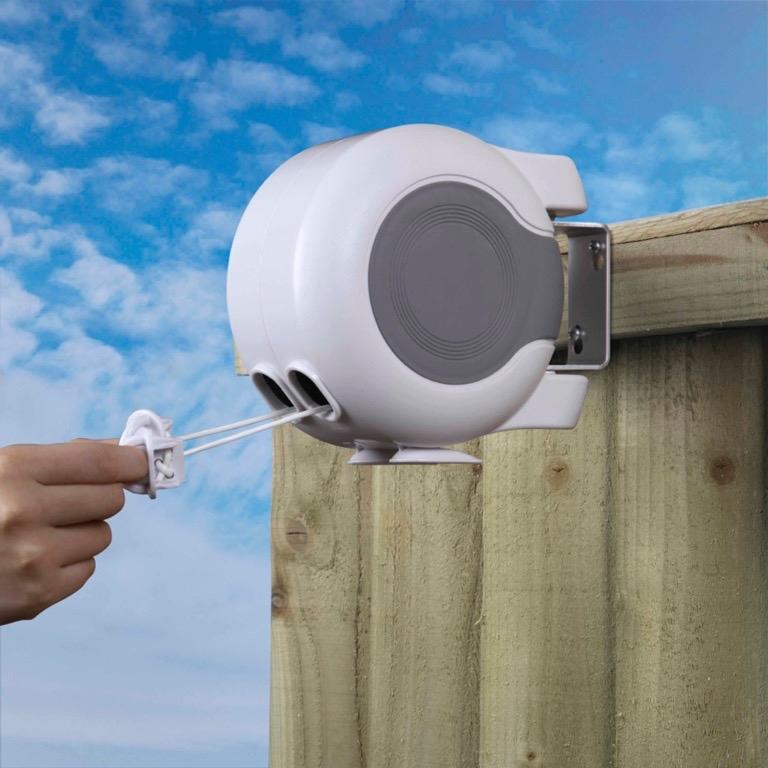 SupaHome Retractable Clothes Line 30m Double Line Reel Outdoor Wall Mounted Washing Line with Dual Strong Durable Cords for Drying Laundry Garden Space Saver Clothes Airer Ideal for Patios & Homes
