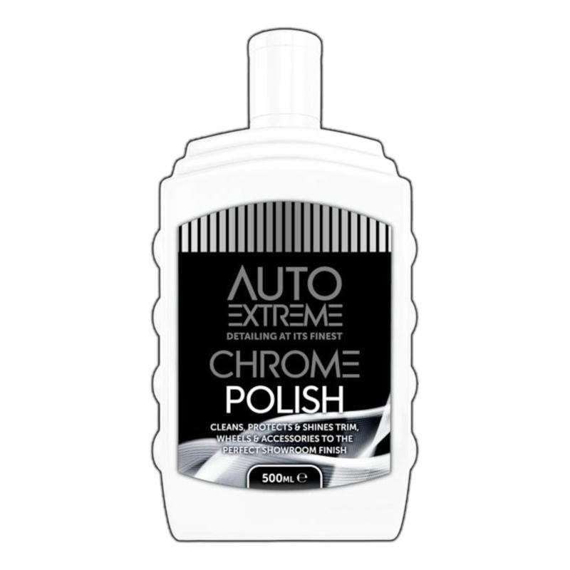Chrome Polish 500ml - Auto Extreme Restore & Protect Your Car’s Chrome Surfaces for a Brilliant Shine & Long-Lasting Finish, Ideal for Bumpers, Rims & Exhaust Tips, Easy Application, Dirt & Grime Protection, Ultimate Shine for Showroom-Like Results car co
