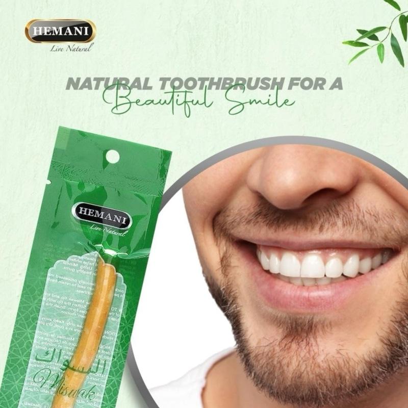 Miswak Natural Toothbrush Teeth Cleaning Sticks – 24 Pack Bulk & Smaller Pack Variants Multi Buy– Herbal Oral Care for Fresh Breath & Healthy Gums - Hemani