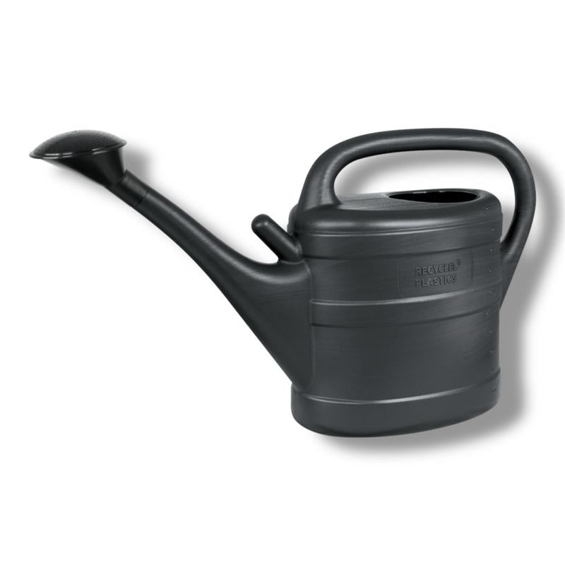 10L Recycled Watering Can for Garden Plants | Eco-Friendly Durable Plastic with Removable Rose | Easy to Use Large Capacity Outdoor Watering Can - Green & Home