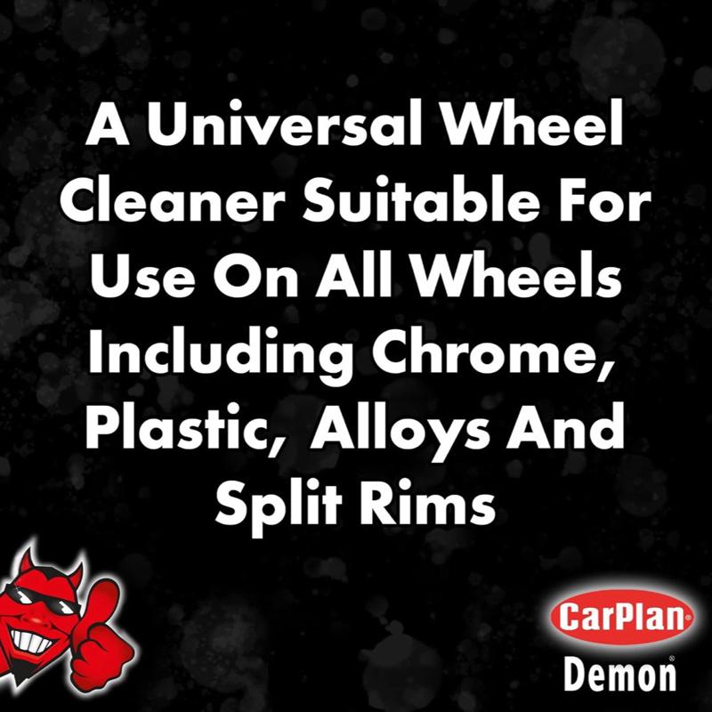 Wheel Cleaner 1L Foaming Cleaner CarPlan Demon Wheels – Powerful Alloy & Wheel Cleaner for a Spotless Shine | Valeting | Detailing | Car Wash | Pre Wash Wheel Cleaner | Spray | Auto Cleaning | Automotive products