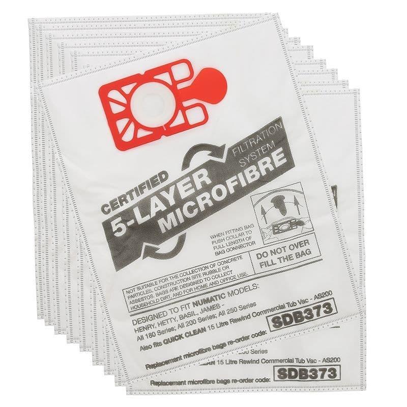 10 Pack Henry Hetty Numatic Vacuum Bags – High Filtration Microfibre Dust Bags for AS200 Models | Durable & Easy Fit | Qualtex Compatible Replacement