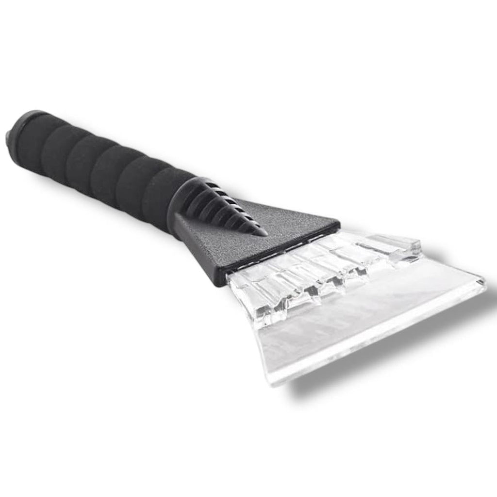 Ice and Snow Scraper - Extra Wide Soft Grip for Car and House Windows. Compact and portable windshield wiper fabric cleaner