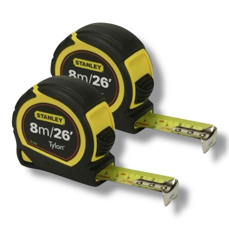 Stanley Tylon Heavy Duty Tape Measure 8m/26’ – Long Lasting, Durable, Professional Quality 8 Meters, 26 Inches, Nylon Coated, Professional