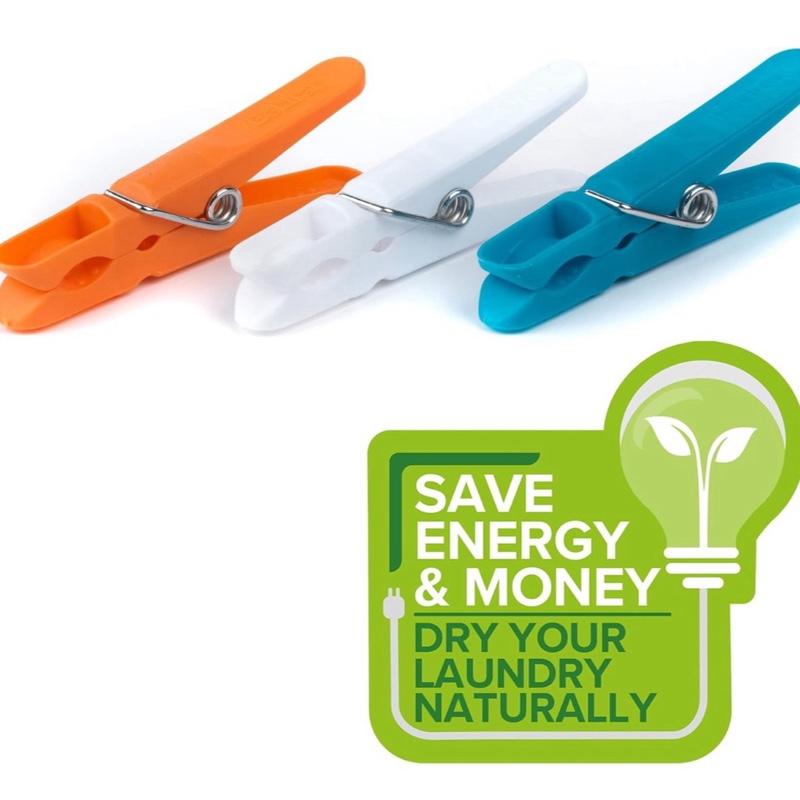 Clothes Pegs 100 Pack Strong Durable Weather Resistant Laundry Washing Line Pegs for Outdoor Indoor Drying Airer Rotary Line Secure Grip Non Slip Plastic Peg Set Household Essential -Minky Hanging Light Organiser Lightweight