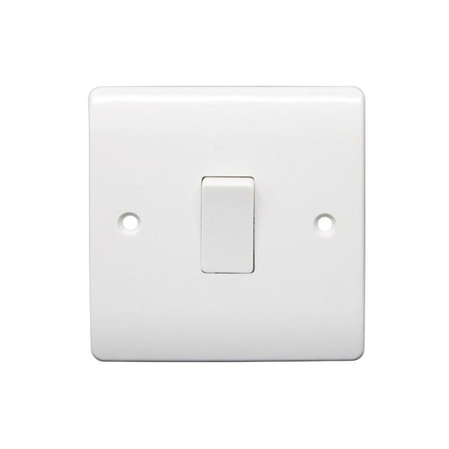 1 Gang 2 Way Light Switch, 10A, 250V, Easy Installation, Durable & Safe, Home & Office Use, IP20 Protection, BS EN 60669-1 Compliant, Ideal for Various Applications, Bed room, electrical, electrician
