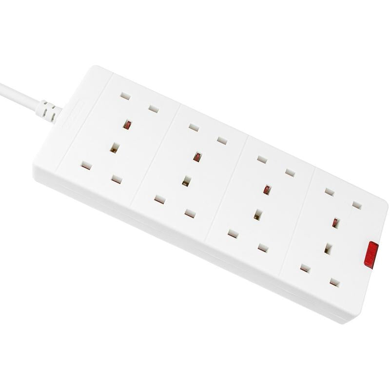 Extension Lead Masterplug 8-Gang Block | Space-Saving Double Row Design | Wall Mountable | Power Indicator Light | Premium Safety Specification | BS1362 Certified | Ideal for Home, Office & Workstations | Supports Multiple Devices | Durable & Reliable sur