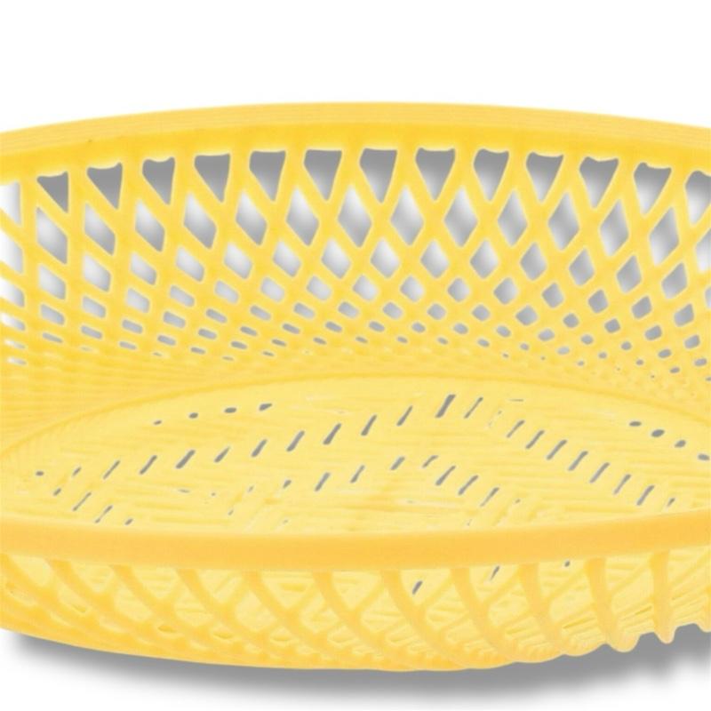 Round Plastic Food Serving Tray – Perfect for Snacks & Sides! Fries, Nuggets, Chapati, Nan, Popadom and more.