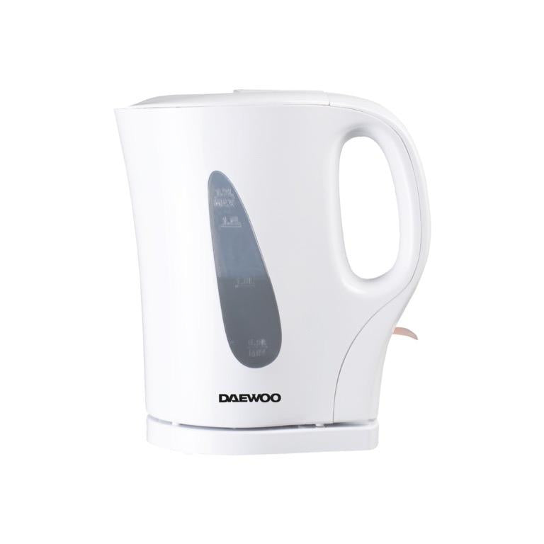Daewoo 1.7L Plastic Electric Kettle Black or White | Fast Boil, Auto Shut-Off, Limescale Filter, 2.2KW, Boil Dry Protection, Water Level Gauge | 7 Cup Capacity | Kitchen Home Appliance
