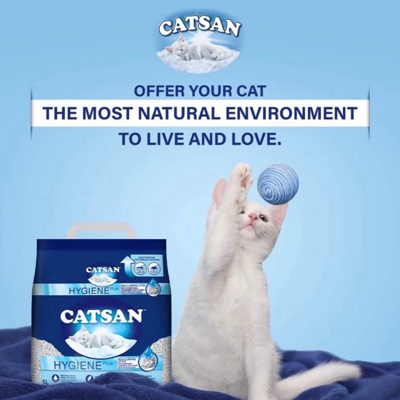 2x5L Catsan Hygiene Plus Cat Litter | Non-Clumping | Odour Control | Ultra Absorbent | Low Dust | 100% Natural Minerals | Safe for Cats & Kittens | Long-Lasting Freshness | Twin Pack | 10L