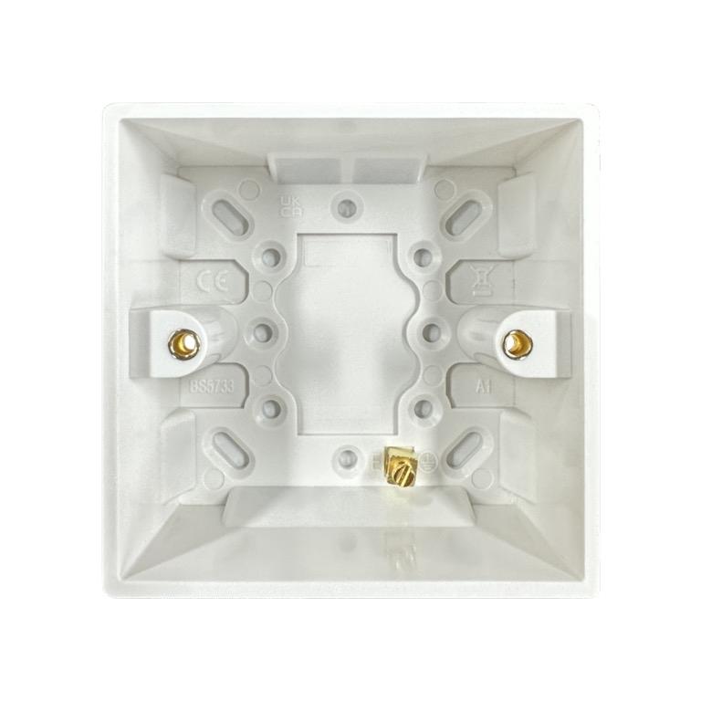 1 Gang Pattress Back Box – Available in 16mm, 35mm & 47mm BS 60670-1, Electrical Socket, Electrical Switch, Electrician, Home DIY plug