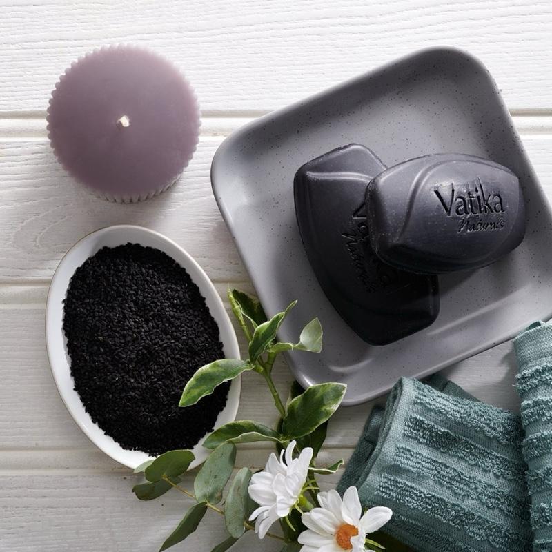 Natural Black Seed Soap - Dabur Vatika Deep Cleansing & Nourishing Herbal Soap with Antioxidants for Healthy Skin Body Care Antibacterial Clear Gentle Radiant Comfort Cleanser Body Wash