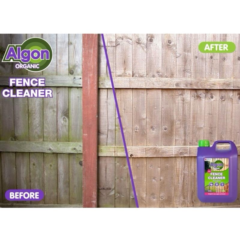 Fence Cleaner 2.5L – Powerful No-Scrub Outdoor Cleaning Solution for Wood, Stone, Brick, Patios, Decking & More – Easy to Use, Biodegradable Formula for Long-Lasting Results - Algon Garden Cleaner