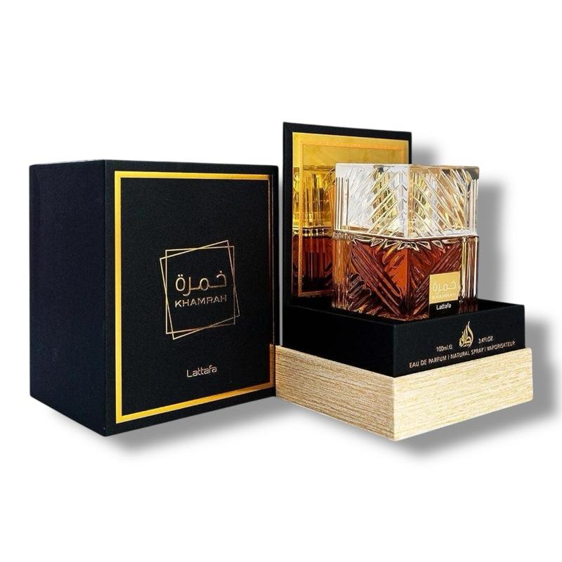ORIGINAL Lattafa Khamrah 100ml EDP – Unisex Arabian perfume with warm spice, sweet praline, vanilla, oud & amber. Long-lasting luxury scent